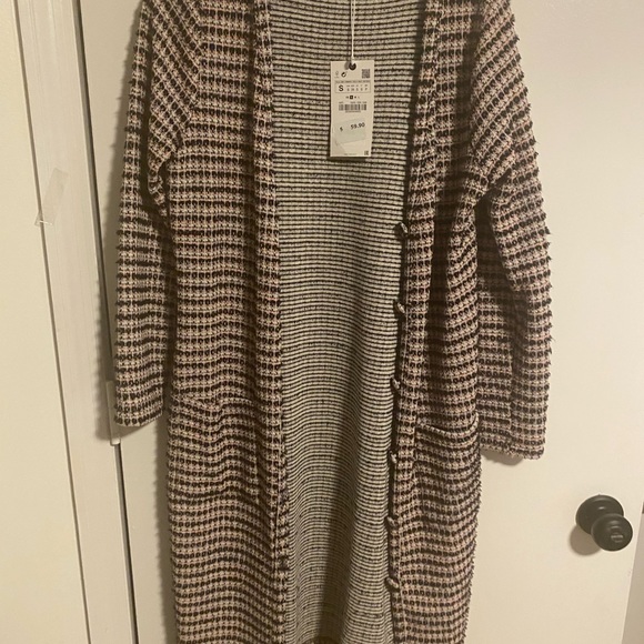 ZARA Long Sweater Dress Cardigan - Picture 4 of 7